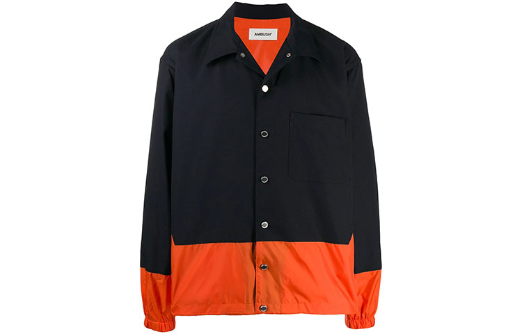 Ambush FW21 Contrast Shirt Jacket Black BMEA006F20FAB0014622