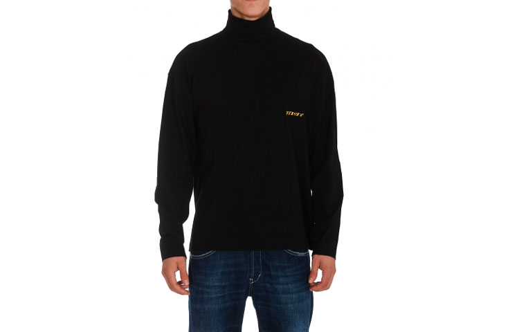 Ambush FW21 Letter Turtleneck Sweatshirt Black BMAB002F21JER0011018