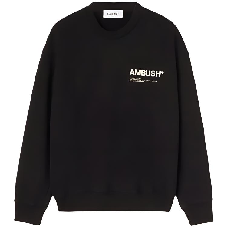 Ambush FW21 Logo Crewneck Sweatshirt Unisex Black 16875697