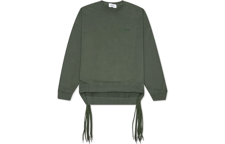 Ambush FW21 Logo Embroidered Multi-Strap Crewneck Sweatshirt Green () BMBA007F21FLE0025757