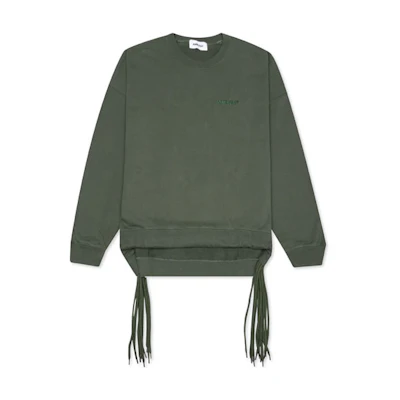 Ambush FW21 Logo Embroidered Multi-Strap Crewneck Sweatshirt Green () BMBA007F21FLE0025757