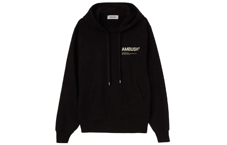 Ambush FW21 Logo Letter Hoodie Black Mens 17004214