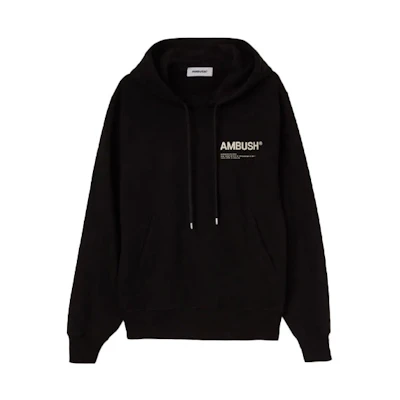 Ambush FW21 Logo Letter Hoodie Black Mens 17004214
