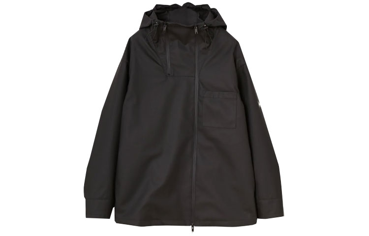 Ambush FW21 Logo Patch Coated Rubber Hoodie Jacket Men’s Black 16873904BLACK