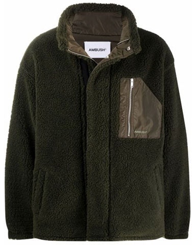 ambush-fw-21-logo-print-high-neck-fleece-jacket-green-bmea-014-f21-fab-0015663