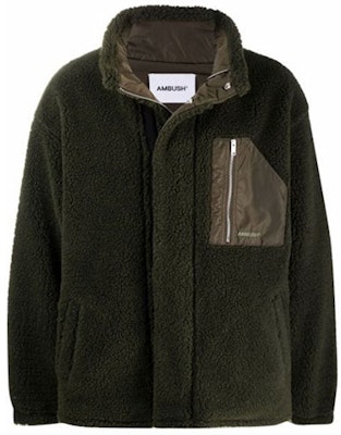 Chaqueta de Forro Polar Verde de Cuello Alto con Logo AMBUSH FW21 BMEA014F21FAB0015663 Order Chaqueta de Forro Polar Verde de Cuello Alto con Logo AMBUSH FW21 BMEA014F21FAB0015663