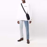 Lookbook AMBUSH FW21 白色Logo印花長袖圓領衛衣 男款。 BMBA021F21FLE0010310