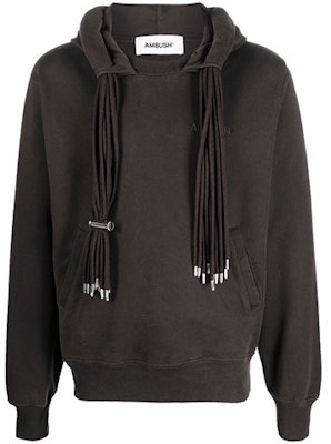 AMBUSH FW21 ロゴプリント ブラウンフーディー メンズ用. BMBB003F21FLE0016464 Order AMBUSH FW21 ロゴプリント ブラウンフーディー メンズ用. BMBB003F21FLE0016464