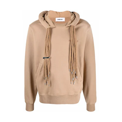 AMBUSH FW21 Logo Printed Hoodie Khaki Fashion. BMBB003F21FLE0016262