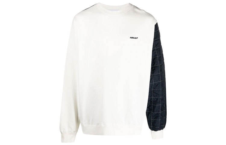 Ambush FW21 Mixed Color Quilted Fleece Sweatshirt White () BMBA004S21FLE0010346