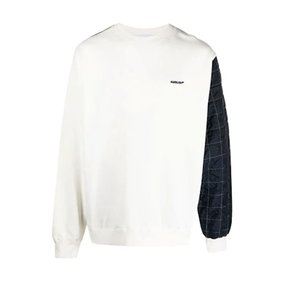 Ambush FW21 Mixed Color Quilted Fleece Sweatshirt White () BMBA004S21FLE0010346