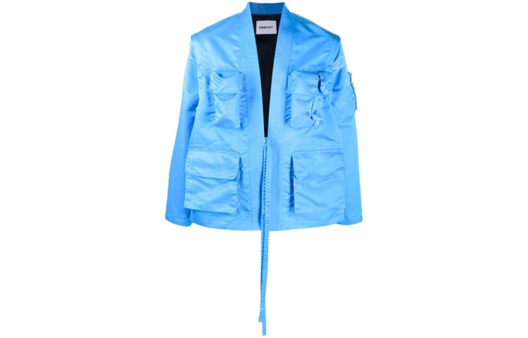 Ambush FW21 Multi-Pocket Detachable Nylon Jacket Blue Mens BMEL001G21FAB0014500