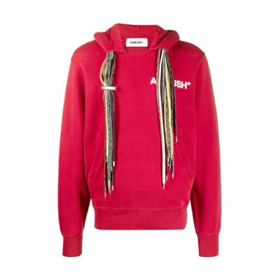 Ambush FW21 Multi-String Knot Logo Hoodie Red () BMBB003S21FLE0012504