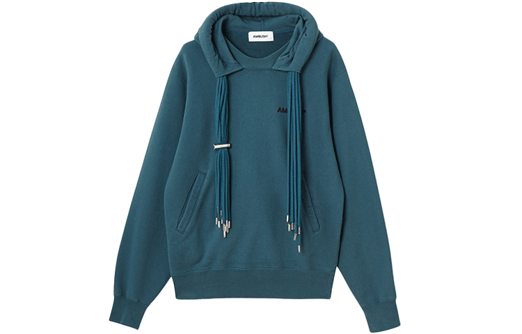 Ambush FW21 Plain Logo Embroidered Hoodie Green 168750830