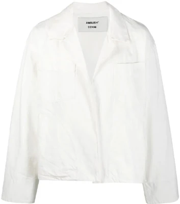 Ambush FW21 Straight-Cut Denim Blazer Jacket White BMYE004S21DEN0010300 Buy Ambush FW21 Straight-Cut Denim Blazer Jacket White BMYE004S21DEN0010300