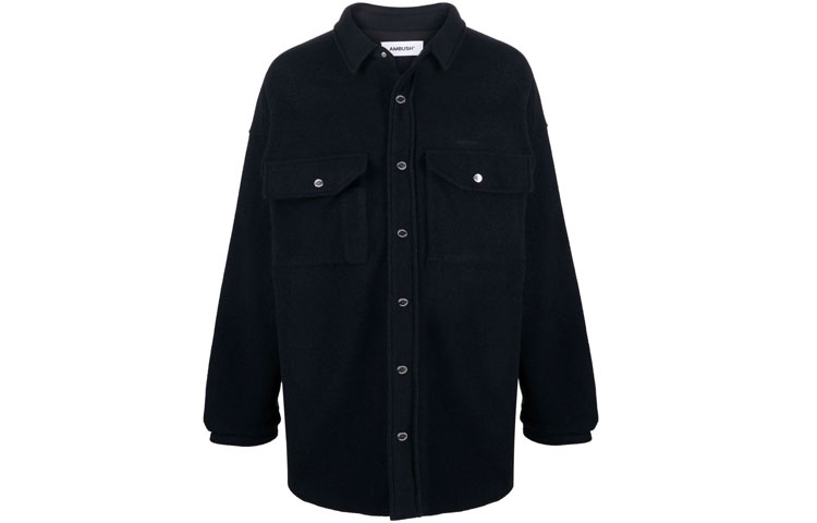 Ambush FW21 Studded Long Sleeve Shirt Jacket Black () BMEA017F21FAB0014610