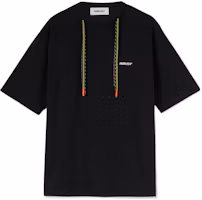 Order AMBUSH FW22 Kaos Hitam Crewneck dengan Detail Tali Serut. BMAA056F22JER0011002