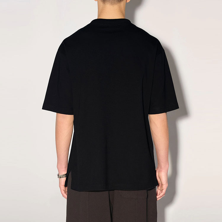 Shop AMBUSH 2022秋冬 黑色抽绳细节圆领T恤。 BMAA056F22JER0011002