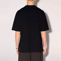 Shop AMBUSH FW22 Kaos Hitam Crewneck dengan Detail Tali Serut. BMAA056F22JER0011002