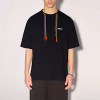 Purchase AMBUSH FW22 Kaos Hitam Crewneck dengan Detail Tali Serut. BMAA056F22JER0011002