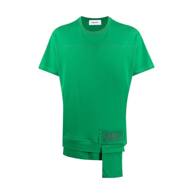 AMBUSH FW22 Green T-Shirt with Logo Patch and Waist Pocket. BMAA004F22JER0015552