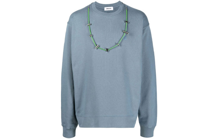 Ambush FW22 Chain Detail Sweatshirt Blue () BMBA028F22FLE0014455