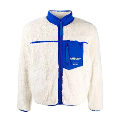 Ambush FW22 Color-Block Zip-Up Long-Sleeve Jacket White () BMEA001F20FLE0010200