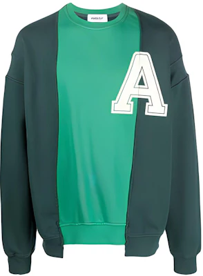 Ambush FW22 Colorblock Crewneck Pullover Sweatshirt Green BMBA026F22FLE0014802 Buy Ambush FW22 Colorblock Crewneck Pullover Sweatshirt Green BMBA026F22FLE0014802