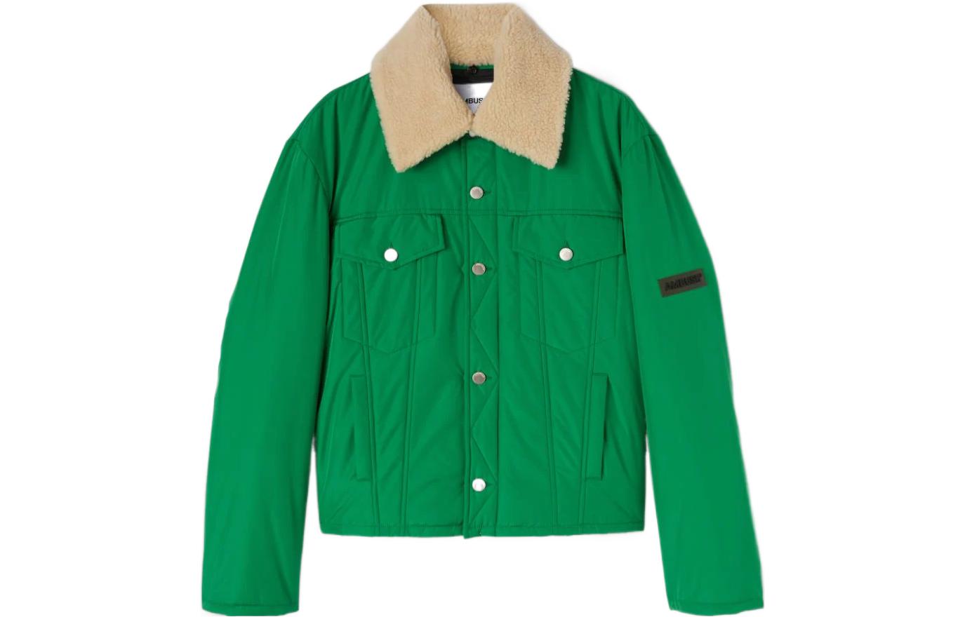 Ambush FW22 Colorblock Jacket Single-Breasted Coat Green BMEA033F22FAB0015500