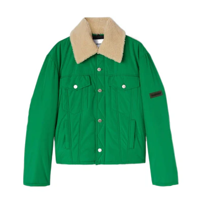 Ambush FW22 Colorblock Jacket Single-Breasted Coat Green BMEA033F22FAB0015500