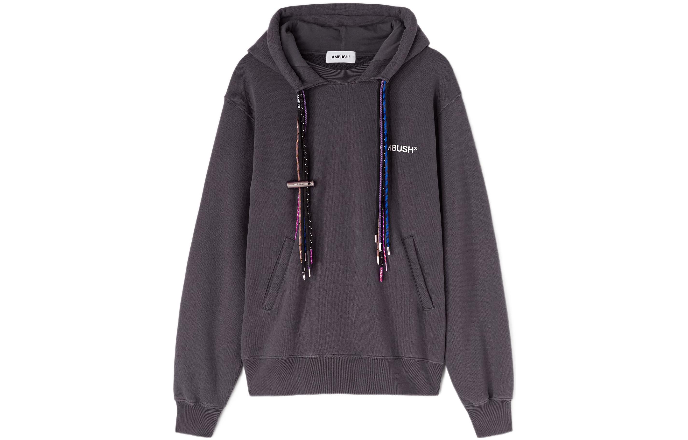 Ambush FW22 Drawstring Accent Hoodie Unisex Gray BMBB021S23FLE0010704