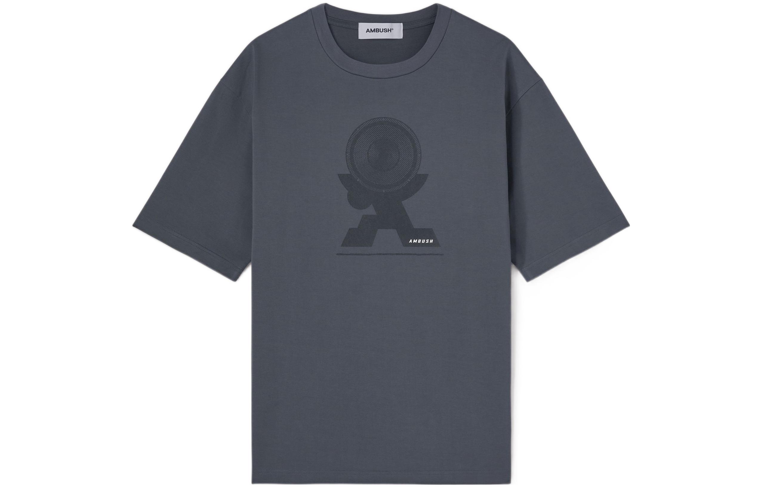 Ambush FW22 Graphic Print Crewneck T-Shirt Unisex Grey BMAA067S23JER0010618