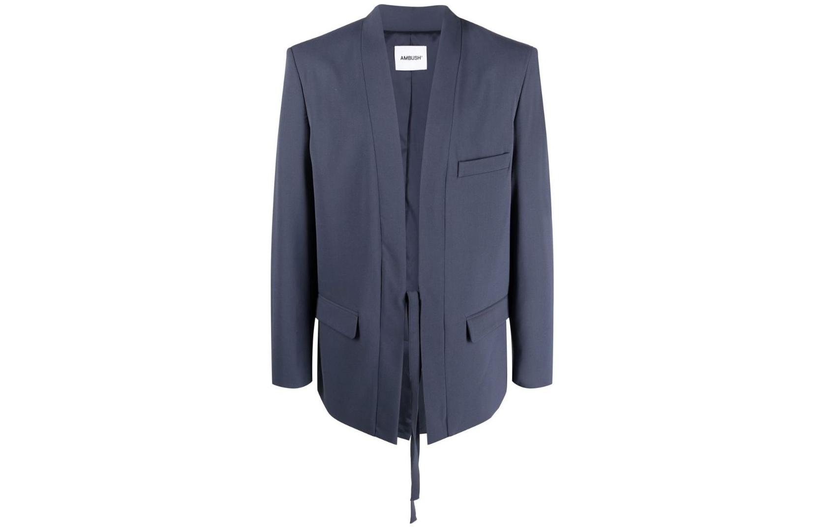 Ambush FW22 Kimono-Style Suit Jacket Long Sleeve Blue () BMEN010F22FAB00245004500