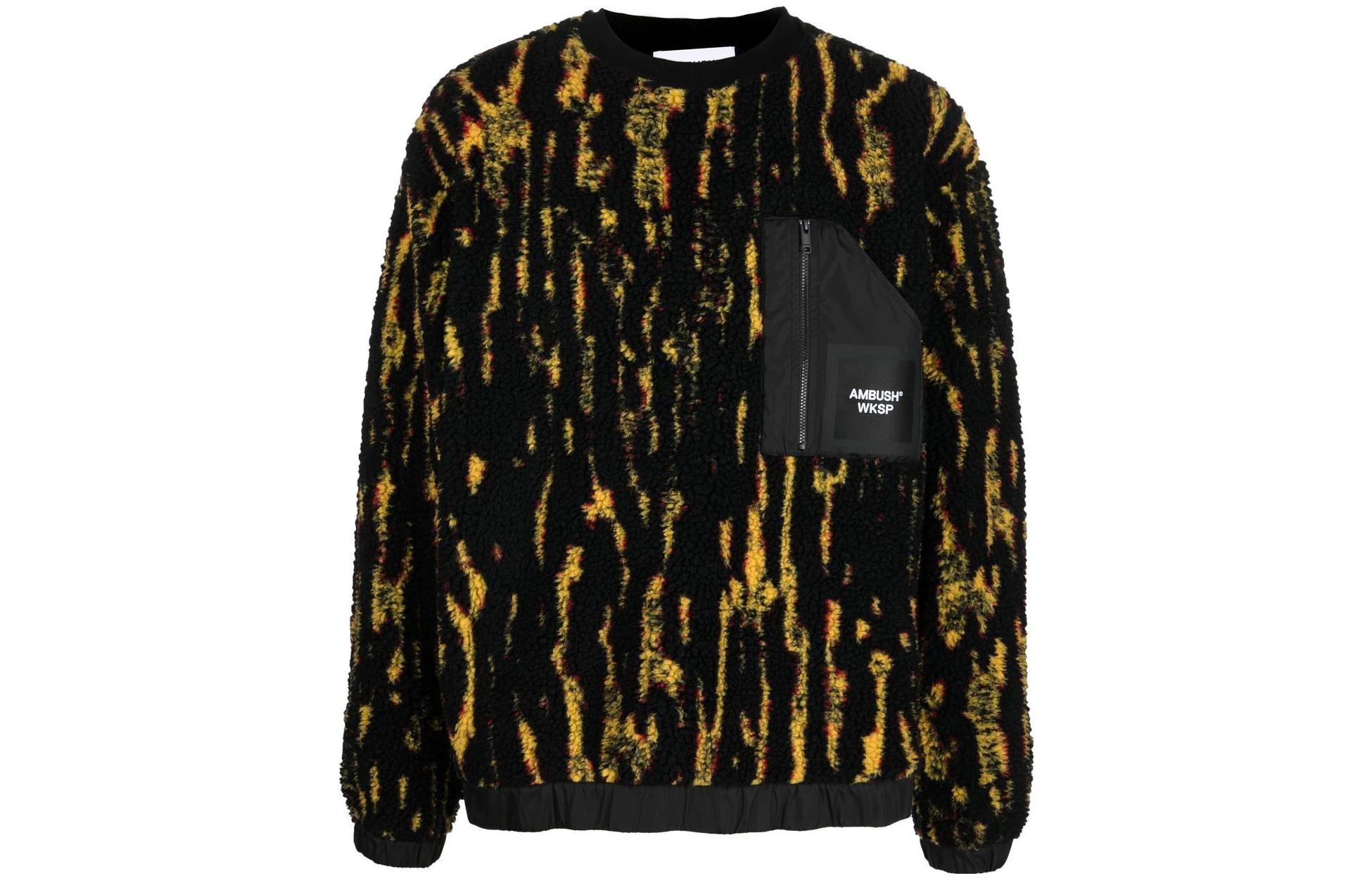 Ambush FW22 Logo Crewneck Pullover Sweatshirt Black () BMBA027FAB0016510