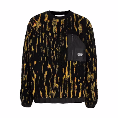 Ambush FW22 Logo Crewneck Pullover Sweatshirt Black () BMBA027FAB0016510