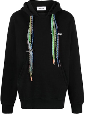 Sudadera con capucha negra multicolor con logo AMBUSH FW22 秋款. BMBB021F22FLE0011084 Buy Sudadera con capucha negra multicolor con logo AMBUSH FW22 秋款. BMBB021F22FLE0011084