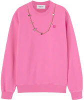 Ambush FW22 Pink Embroidered Necklace Detail Crewneck Sweatshirt Unisex BMBA028S23FLE0013230 Ambush FW22 Pink Embroidered Necklace Detail Crewneck Sweatshirt Unisex BMBA028S23FLE0013230