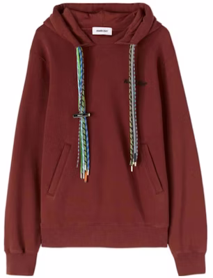 Ambush FW22 Rust Red Letter Embroidered Drawstring Ribbon Hoodie BMBB021F22FLE0012884 Buy Ambush FW22 Rust Red Letter Embroidered Drawstring Ribbon Hoodie BMBB021F22FLE0012884