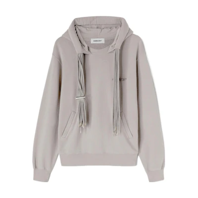 Ambush FW22 Solid Logo Print Hoodie Light Gray BMBB003S23FLE0010505