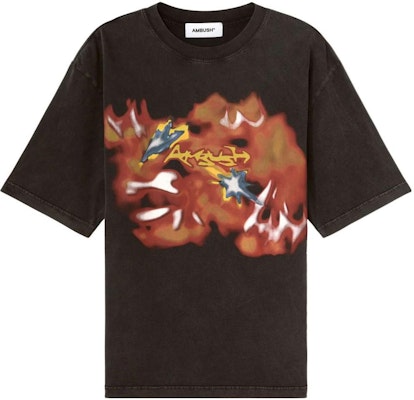 AMBUSH 2023秋冬抽象印花黑色男女短袖圆领T恤。 BMAA084F23JER0011025 Order AMBUSH 2023秋冬抽象印花黑色男女短袖圆领T恤。 BMAA084F23JER0011025