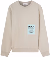 Ambush FW23 Beige Crewneck Letter Pullover Sweatshirt Long Sleeve BMBA033F23FLE0010601 Ambush FW23 Beige Crewneck Letter Pullover Sweatshirt Long Sleeve BMBA033F23FLE0010601