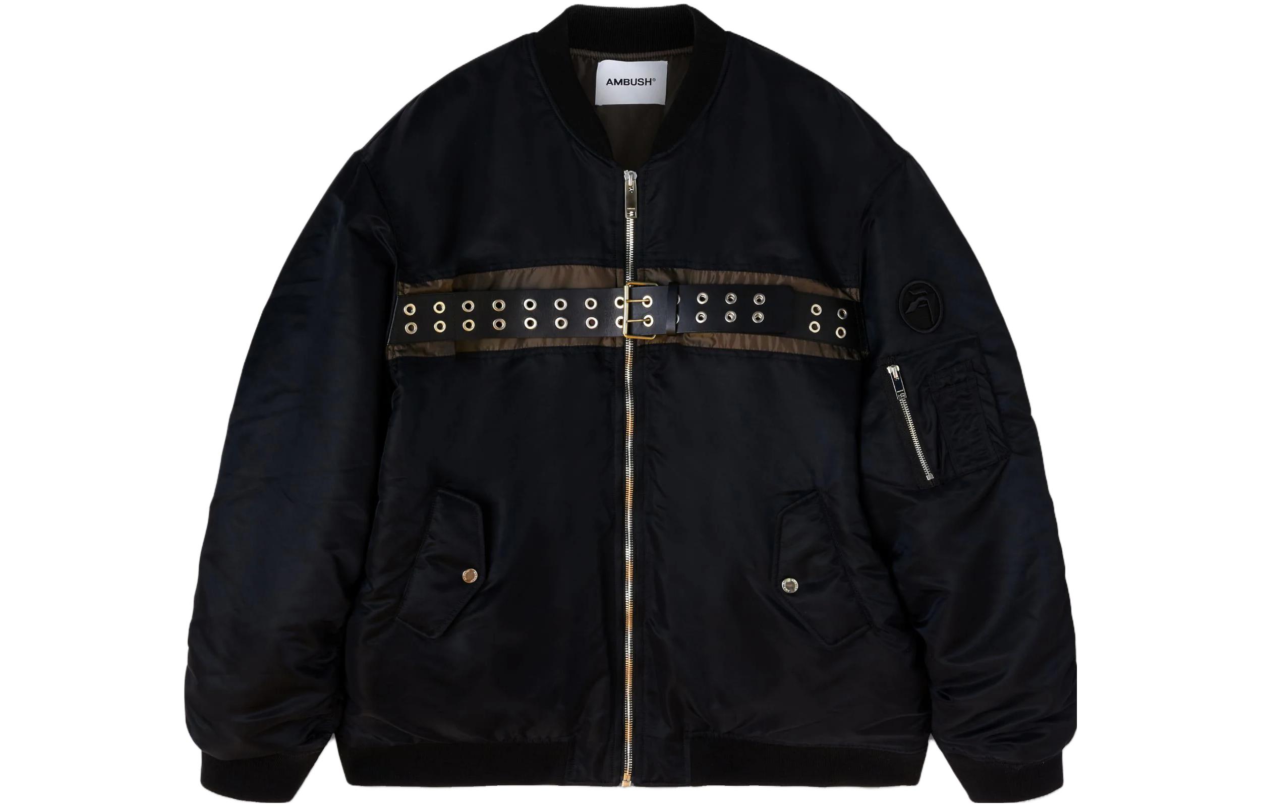 Ambush FW23 Black Casual Strap Design Jacket BMEH011F23FAB0011000