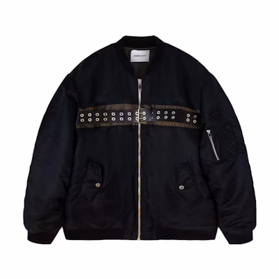 Ambush FW23 Black Casual Strap Design Jacket BMEH011F23FAB0011000