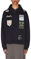 Lookbook AMBUSH FW23 藍色拼接款式男女連帽衫。 BMBB030F23FLE0014646