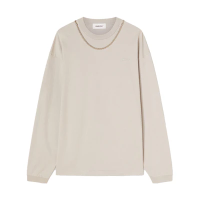 Ambush FW23 Casual Crewneck Pullover Sweatshirt Beige () BMAB026F23JER0010606