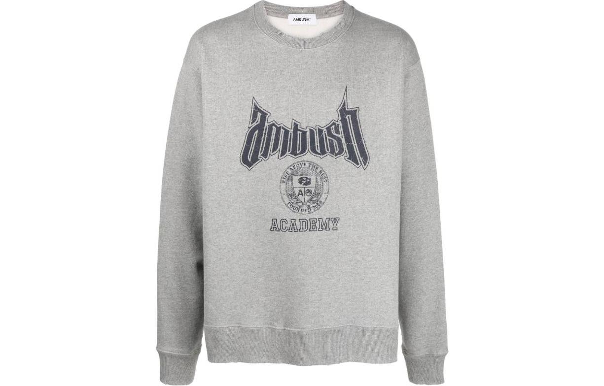 Ambush FW23 Loose-Fit Letter Print Sweatshirt Gray BMBA034F23FLE0010546