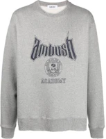 Ambush FW23 Loose-Fit Letter Print Sweatshirt Gray BMBA034F23FLE0010546 Ambush FW23 Loose-Fit Letter Print Sweatshirt Gray BMBA034F23FLE0010546