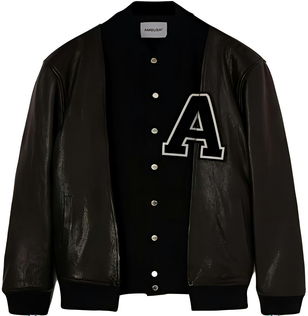 ambush-fw-23-unisex-v-neck-single-breasted-baseball-jacket-black-bmja-022-f23-lea-0011010