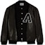 Order AMBUSH FW23 Unisex V-Neck Single-Breasted Baseball Jacket Black. BMJA022F23LEA0011010