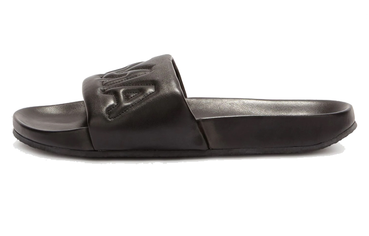 AMBUSH Leather Slides 'Black' BMIC001F21LEA0011010